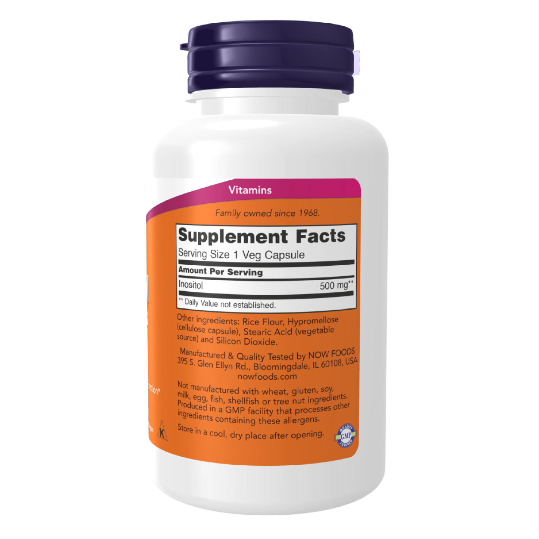 Капсули Inositol 500mg - 100caps 100-74-1287282-20