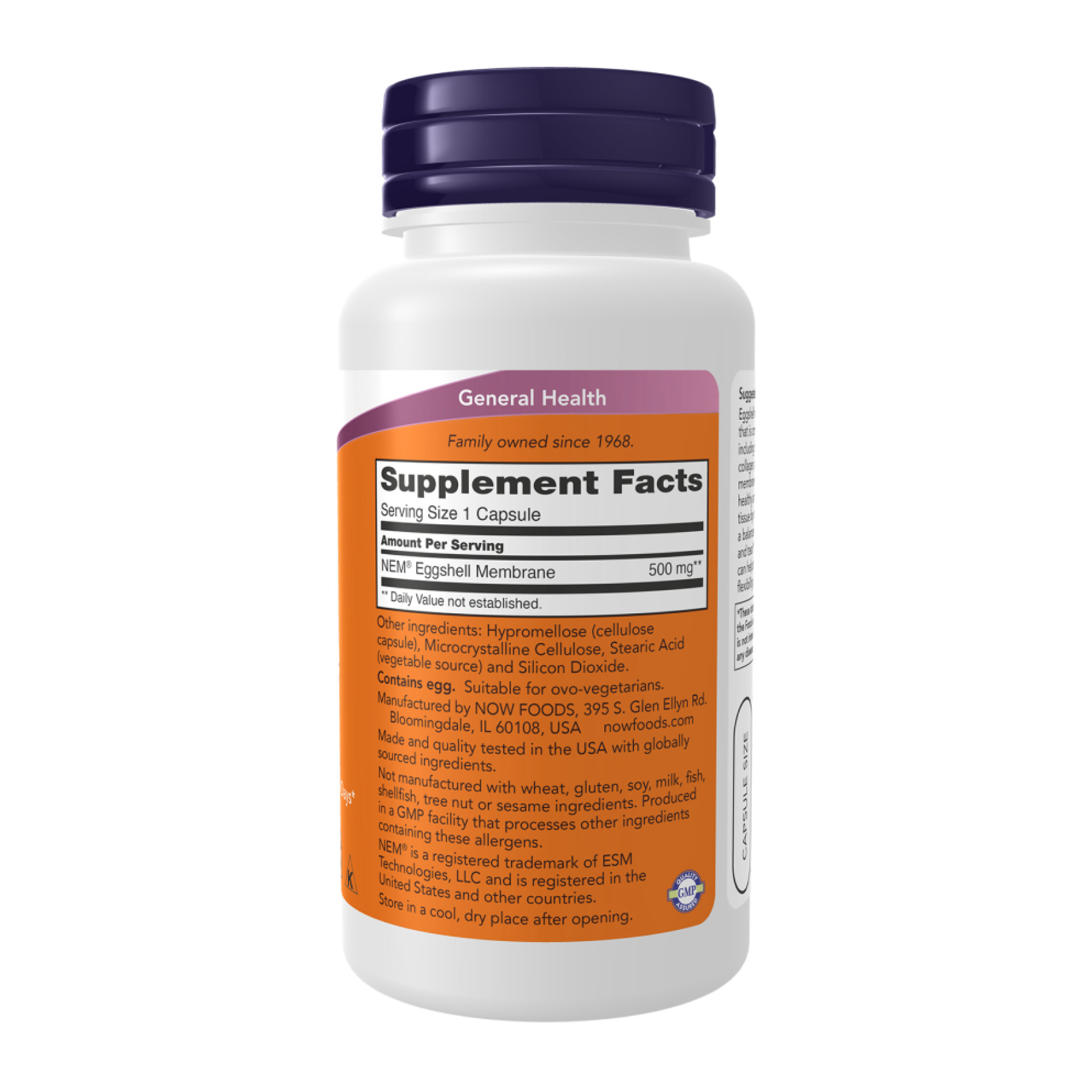 Капсули Now Foods Eggshell Membrane 500mg - 60 caps 2023-10-5249