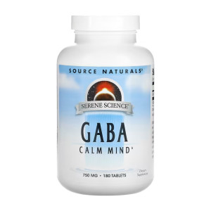 Таблетки Source Naturals Serene Science® GABA 750 mg - 180 tabs 2023-10-5114