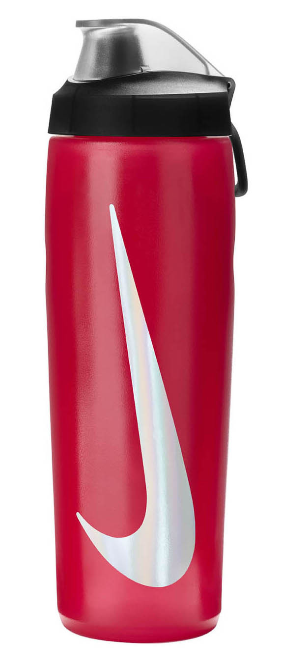 Пляшка Nike REFUEL BOTTLE LOCKING LID 24 OZ червоний, чорний, сріблястий Уні 709 мл N.100.7668.640.24
