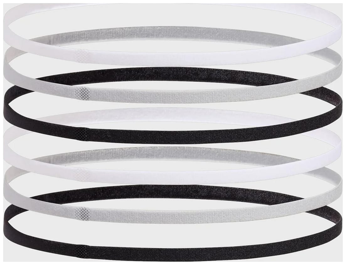 Пов'язка на голову UA W MINI ELASTIC 6PK білий, сірий, чорний Жін One Size 1389932-001