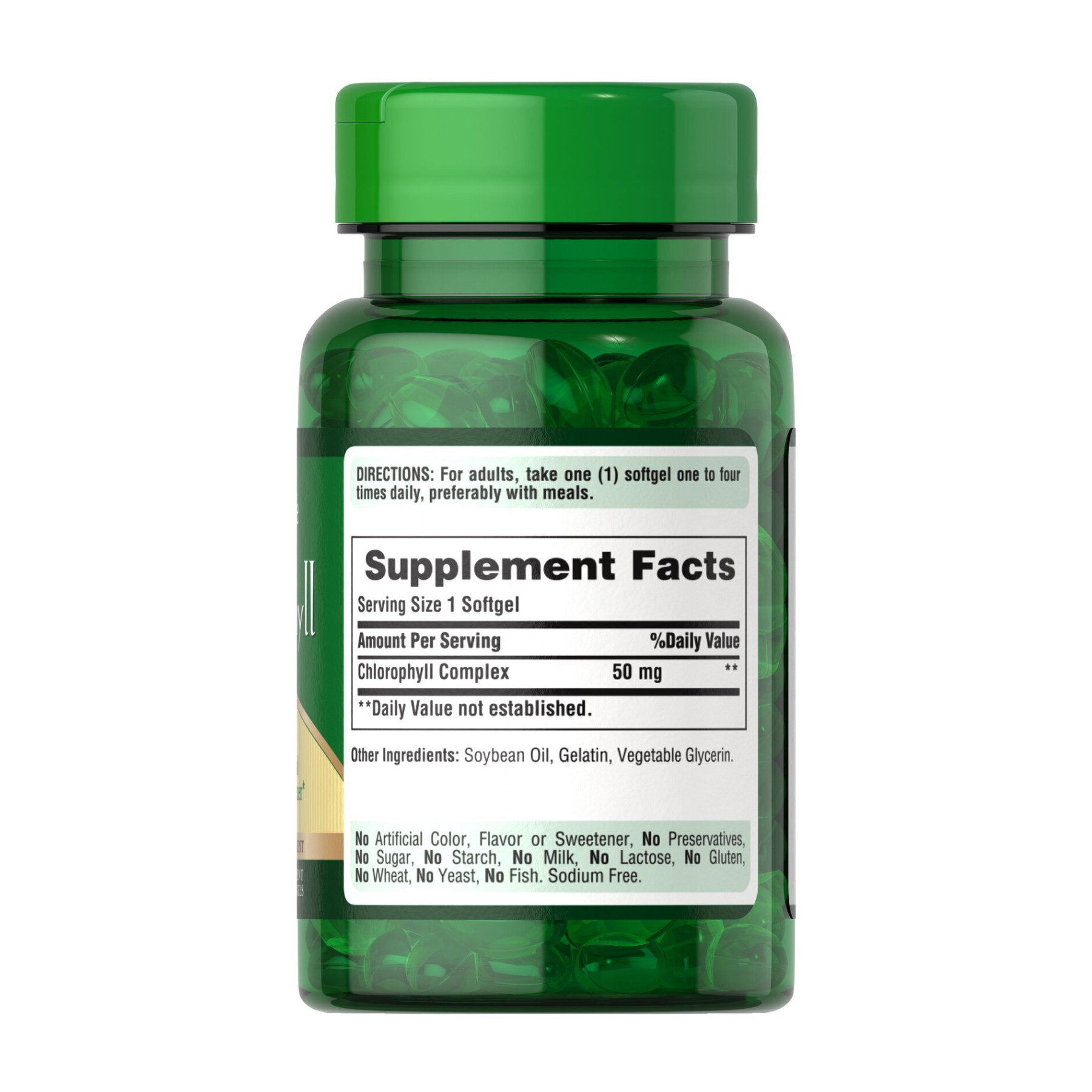 Софт гелеві капсули Puritans Pride Chlorophyll Concentrate 50mg - 100 softgels 2023-10-4580