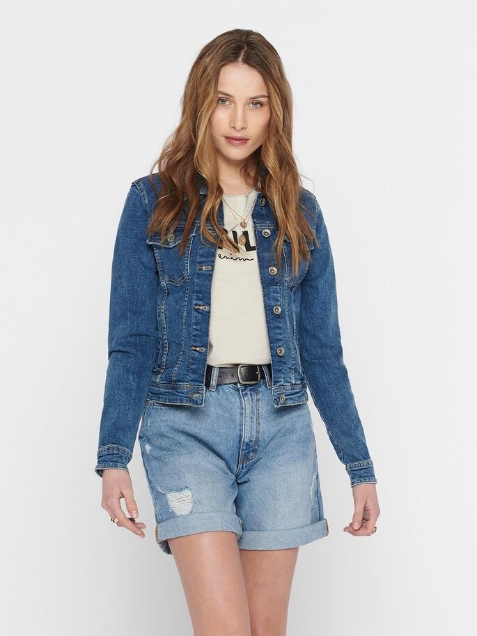 Куртка джинсова ONLTIA LIFE DNM JACKET BB MB BEX02 NOOS 15170682 Medium Blue Denim ONLY 34 Темно-син 15170682MediumBlueDen