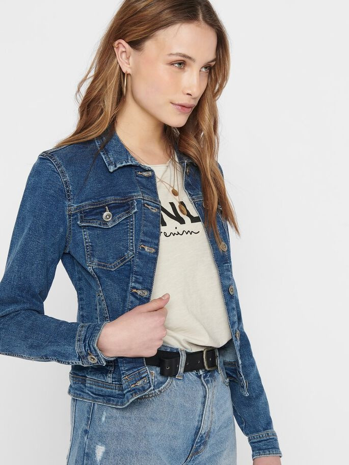 Куртка джинсова ONLTIA LIFE DNM JACKET BB MB BEX02 NOOS 15170682 Medium Blue Denim ONLY 34 Темно-син 15170682MediumBlueDen