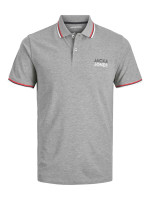 Поло JJATLAS POLO SS 12221012-Light Grey Melange Jack&Jones M Сірий 12221012-Light Grey Melan