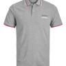 Поло JJATLAS POLO SS 12221012-Light Grey Melange Jack&Jones M Сірий 12221012-LIGHT GREY MELAN