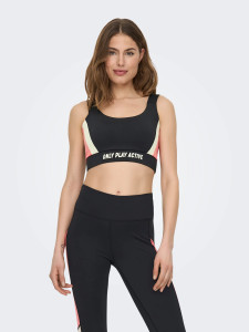 Топ ONPPERI SPORTS BRA 15287813-Black-Detail:w. Sun Kissed Coral ONLY Play M Чорний 15287813-BLACK-DETAIL:W.