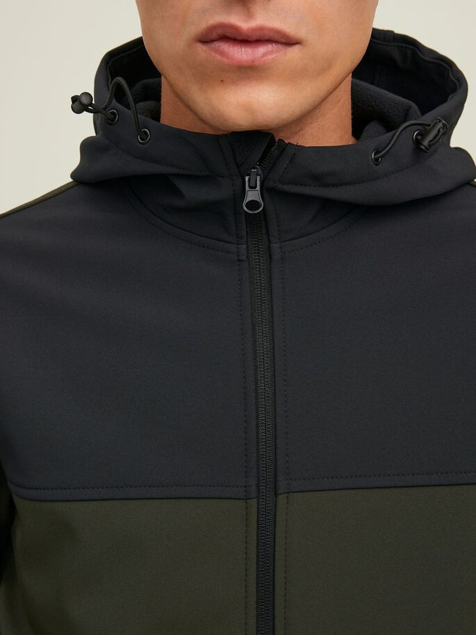 Куртка JJEMARVIN HOOD SOFTSHELL NOOS 12212363-Rosin Jack&Jones M Хакі 12212363-Rosin