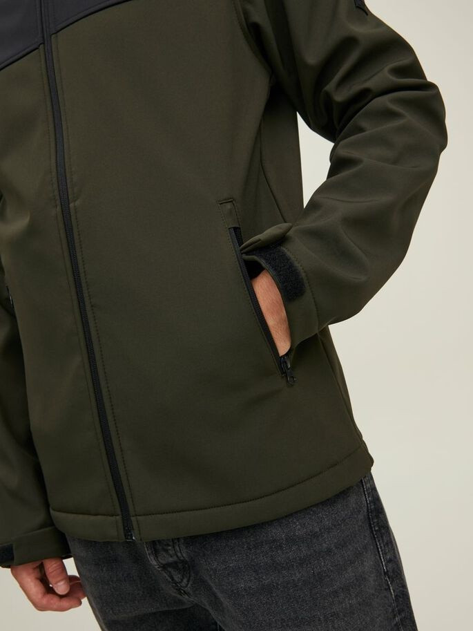 Куртка JJEMARVIN HOOD SOFTSHELL NOOS 12212363-Rosin Jack&Jones M Хакі 12212363-Rosin