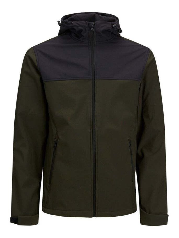Куртка JJEMARVIN HOOD SOFTSHELL NOOS 12212363-Rosin Jack&Jones M Хакі 12212363-Rosin