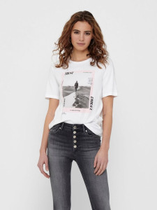 Футболка ONLINDRE LIFE BOXY S/S TRUST BOX JRS 15221374 White TRUST ONLY S Білий 15221374WHITETRUST