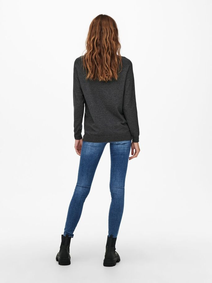 Пуловер ONLYOUNGER L/S PULLOVER KNT 15238340-Dark Grey Melange ONLY M Темно-сірий 15238340-Dark Grey Melang