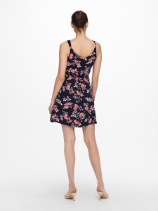 Сукня ONLKARMEN S/L SHORT DRESS AOP WVN NOOS 15157655 Night Sky-ROSE FLOWERS ONLY 34 Темно-синій 15157655NIGHTSKY-ROSE FLO