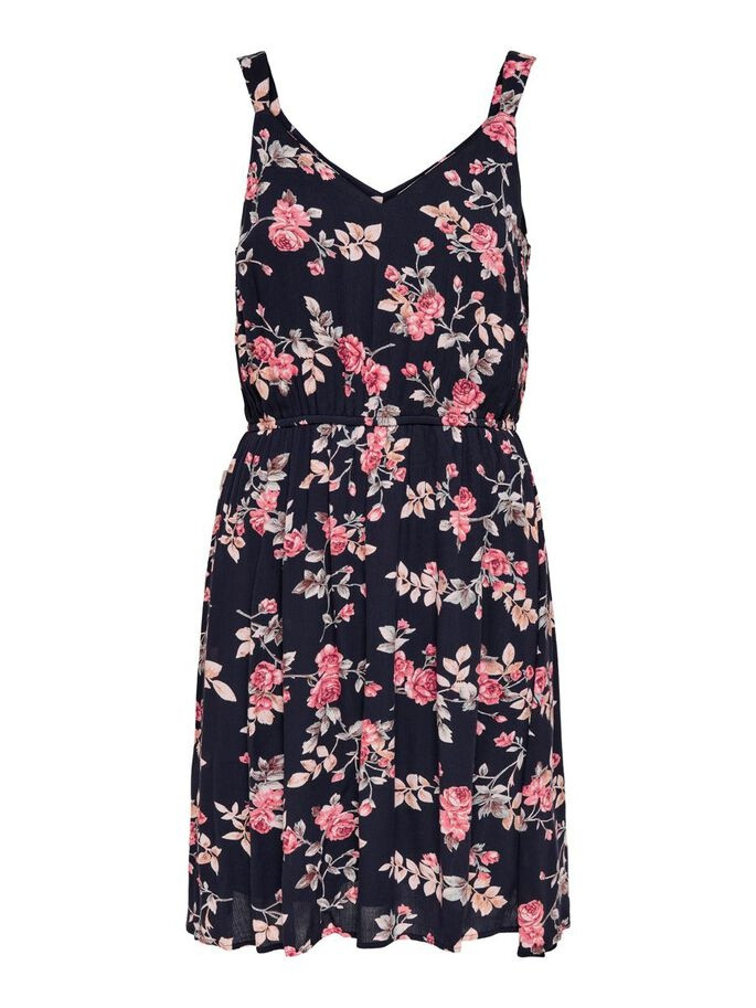Сукня ONLKARMEN S/L SHORT DRESS AOP WVN NOOS 15157655 Night Sky-ROSE FLOWERS ONLY 34 Темно-синій 15157655NightSky-ROSE FLO