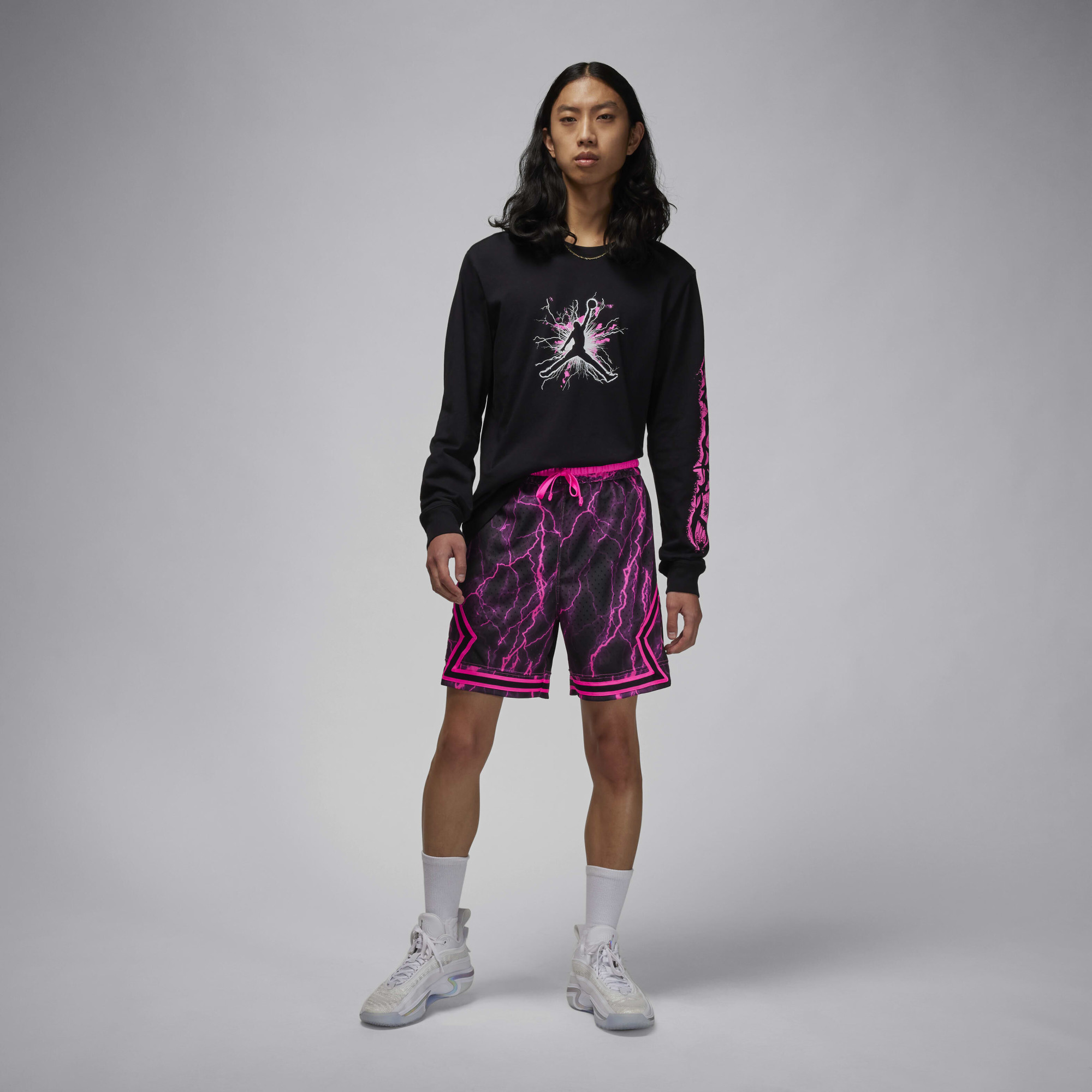 Шорти чоловічі Air Jordan Sport Diamond Dri-Fit Shorts Pink/Grey FN5804-010