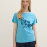 Футболка T-Shirt mit Print 1040544ХХ35313 Tom Tailor L Блакитний 1040544ХХ35313