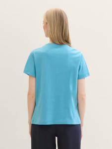 Футболка T-Shirt mit Print 1040544ХХ35313 Tom Tailor L Блакитний 1040544ХХ35313
