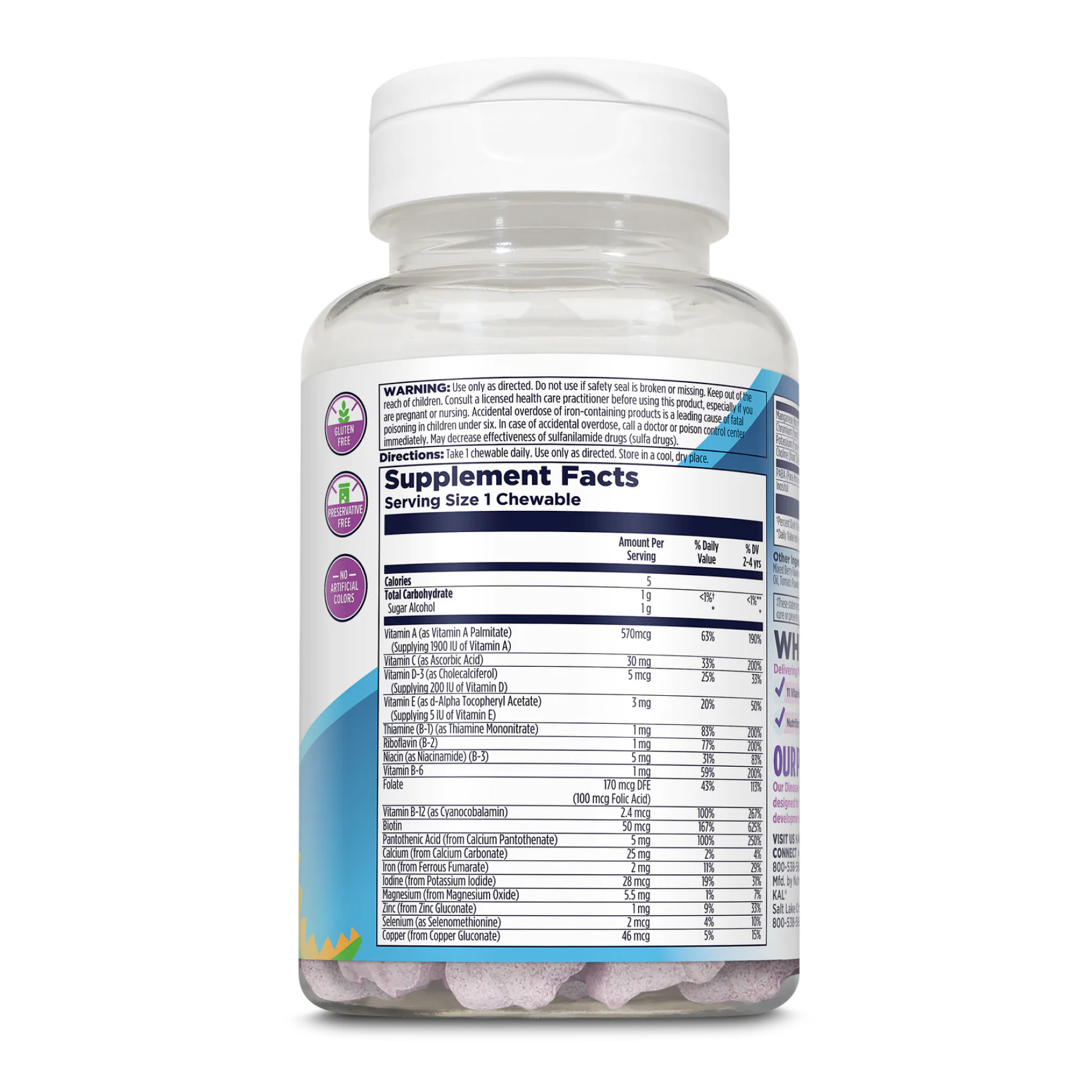 Капсули KAL MultiSaurus - 90 сhewable Berry Grape Orange 2023-10-2154