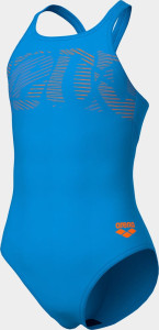Купальник закритий для дівчат Arena GRAPHIC SWIMSUIT V BACK блакитний 164 см 006680-805