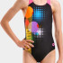 Купальник закритий для дівчат Arena DOTS SWIMSUIT SWIM PRO BACK чорний, рожевий Діт 152 см 010745-559