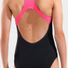 Купальник закритий для дівчат Arena DOTS SWIMSUIT SWIM PRO BACK чорний, рожевий Діт 152 см 010745-559