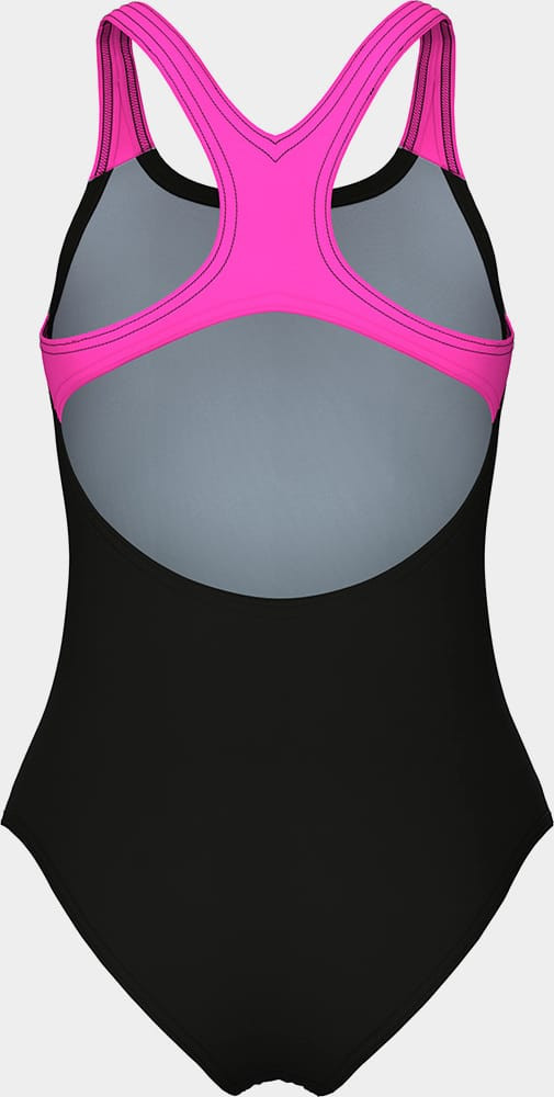 Купальник закритий для дівчат Arena DOTS SWIMSUIT SWIM PRO BACK чорний, рожевий Діт 152 см 010745-559