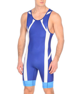 Тріко борцівське Asics Wrestling Singlet синій,білий,блакитний Чол XS 157516-0043