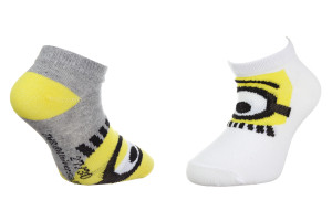 Шкарпетки MINIONS SOCKS 2P сірий, білий Діт 27-30, арт.36775-1 36775-1