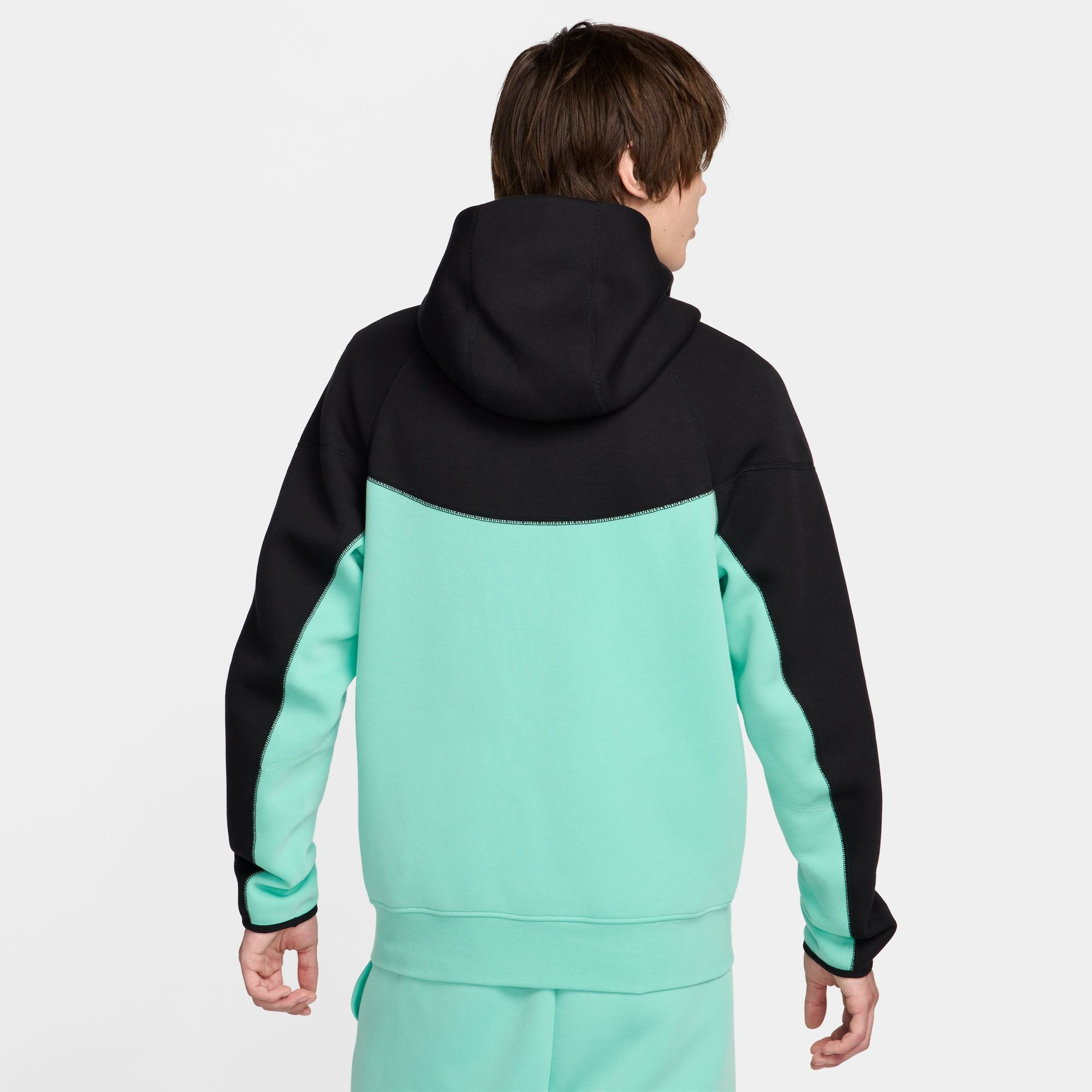 Худі Nike Tech Fleece (чорно-салатове) HF4432-349