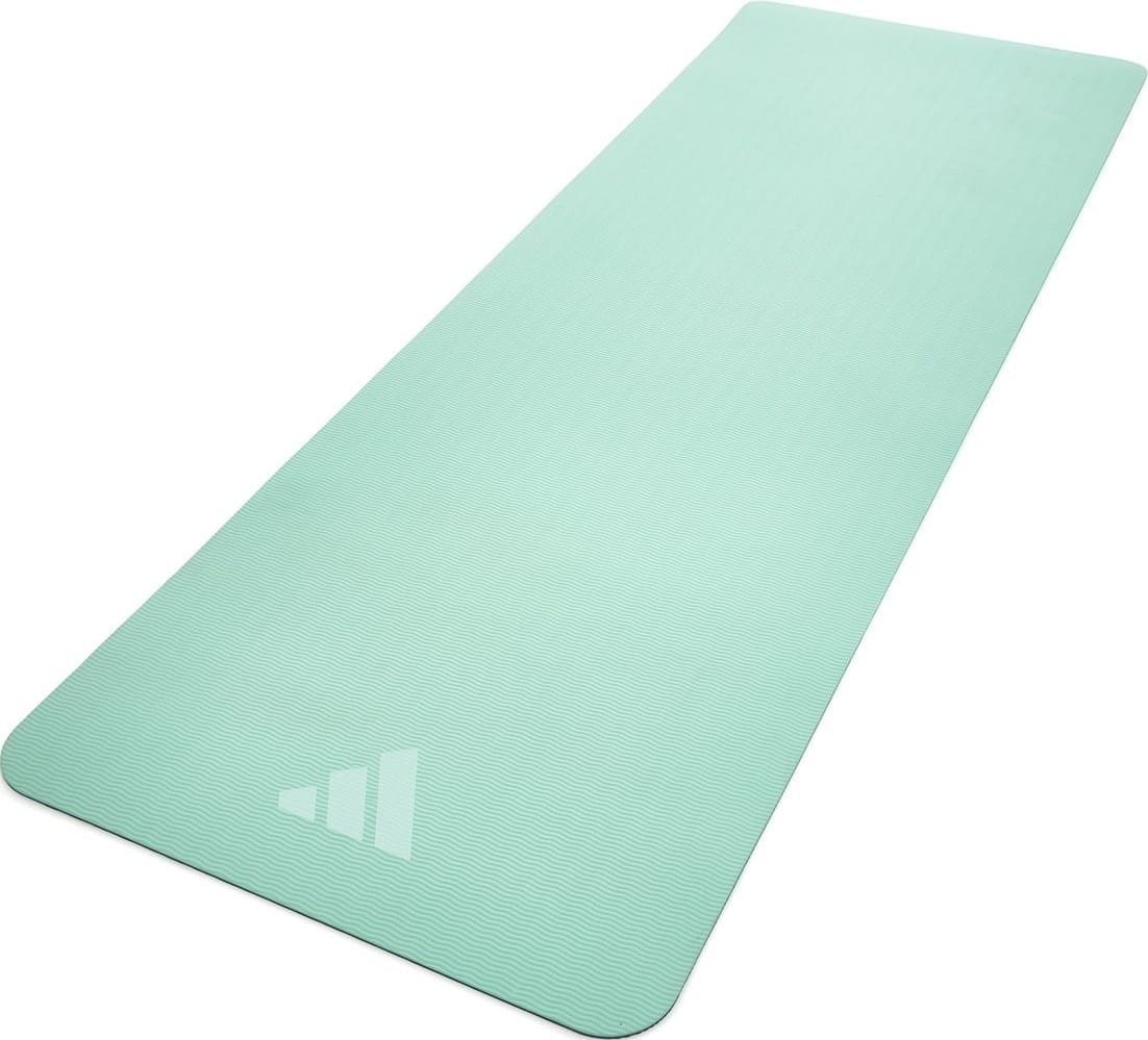 Килимок для йоги Adidas Double Sided Yoga Mat ментоловий, сірий 176 х 61 х 0,6 см (ADYG-10400BLM-NL) ADYG-10400BLM-NL