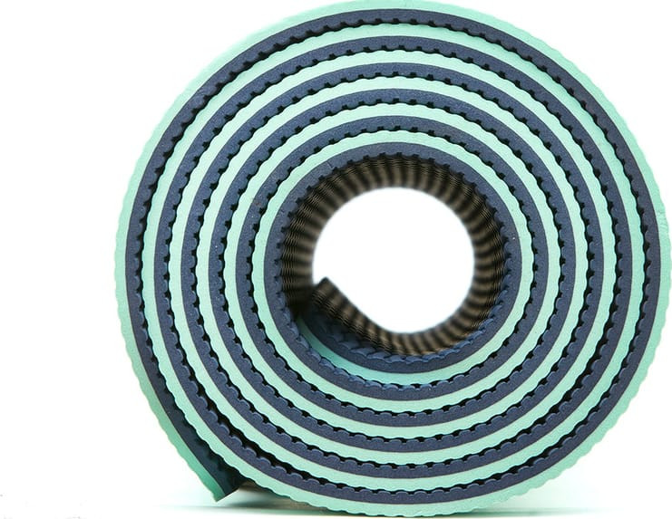 Килимок для йоги Adidas Double Sided Yoga Mat ментоловий, сірий 176 х 61 х 0,6 см (ADYG-10400BLM-NL) ADYG-10400BLM-NL