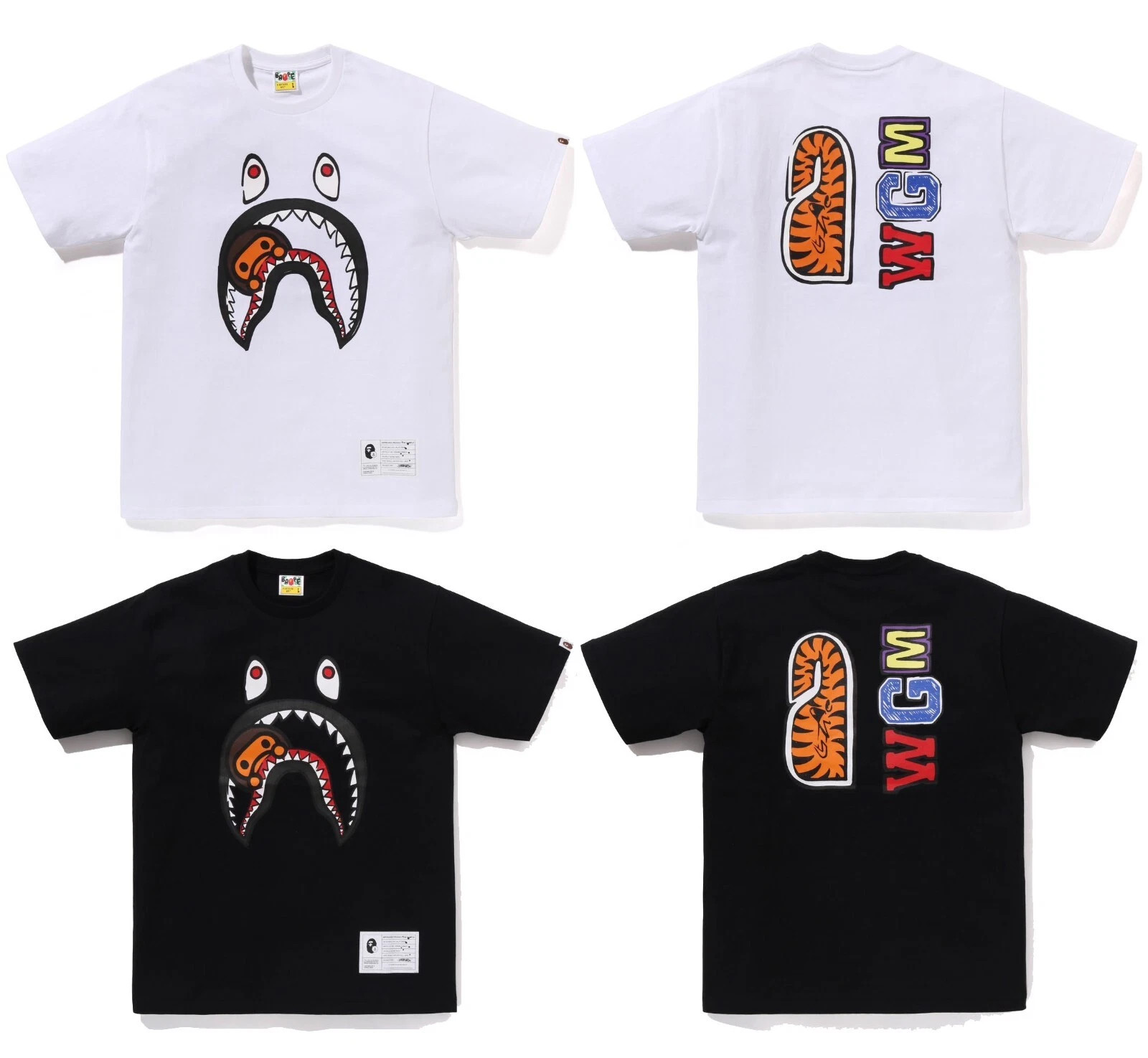 Футболка Bape x Joshua Vides Milo Shark Tee 2K73110923