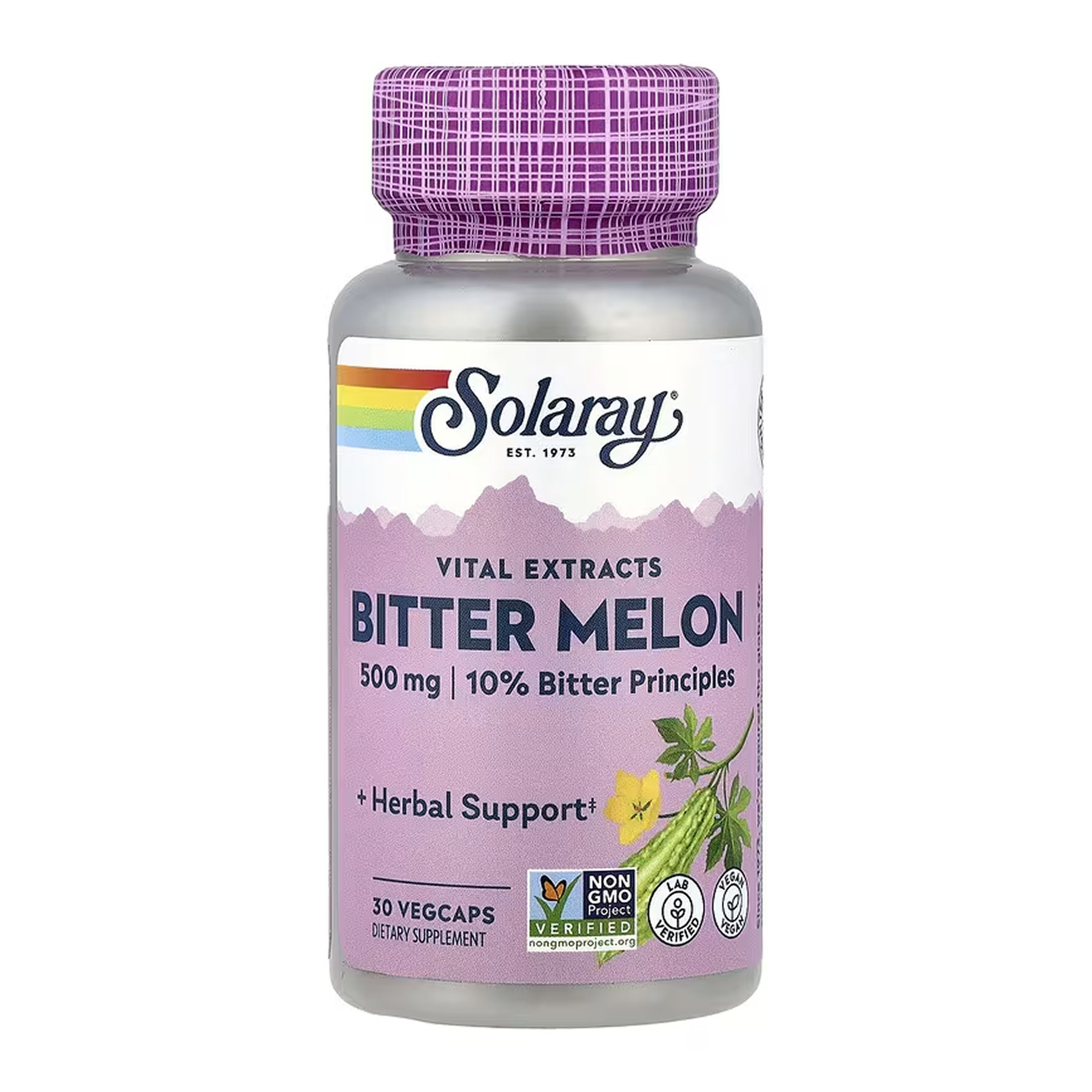 Капсули Solaray Bitter Melon Fruit Extract 10% 500mg - 30 vcaps 2023-10-6732