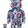 Фігурка Bearbrick x Grateful Dead (Steal Your Face) BEARBRICK-STEAL-YOUR-FACE