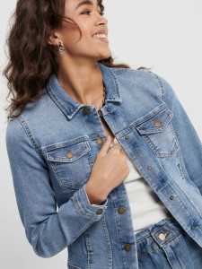 Куртка джинсова ONLWESTA LIFE LS DNM JACKET CC PIM100221 15192447-Light Blue Denim ONLY 34 Блакитний 15192447-LIGHT BLUE DENIM