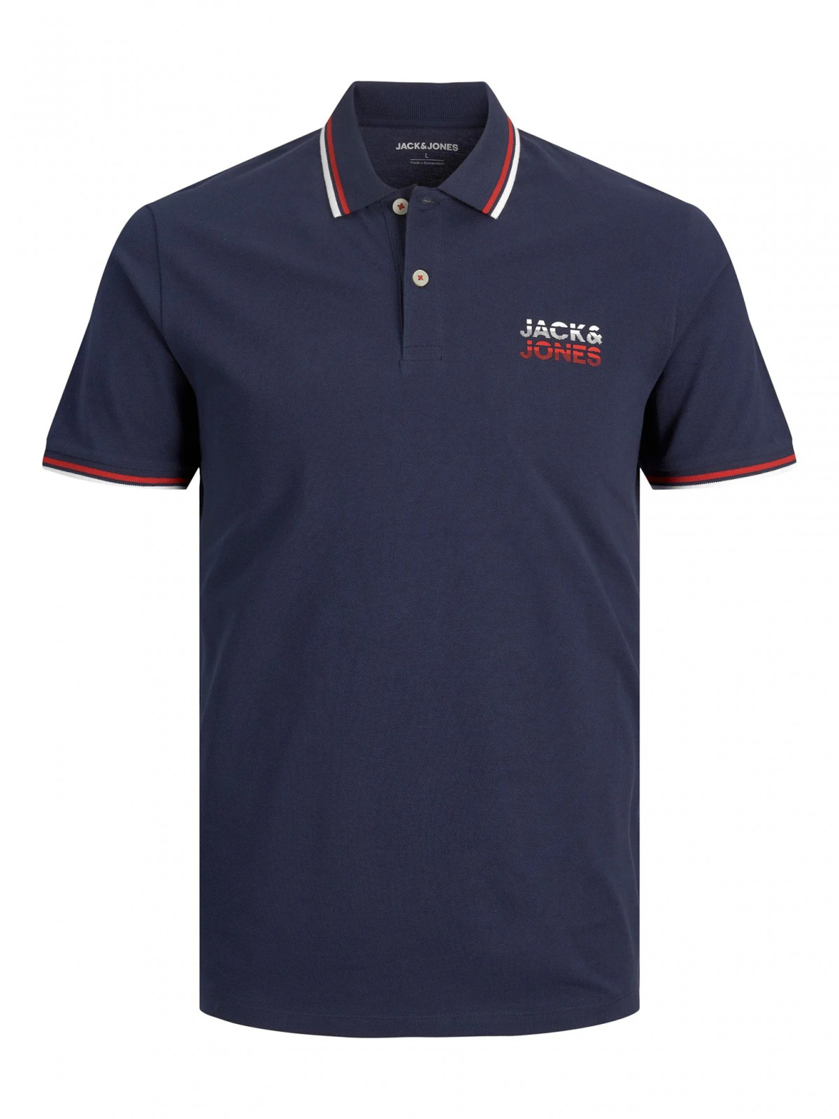 Поло JJATLAS POLO SS 12221012-Navy Blazer Jack&Jones L Темно-синій 12221012-Navy Blazer