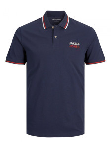 Поло JJATLAS POLO SS 12221012-Navy Blazer Jack&Jones L Темно-синій 12221012-NAVY BLAZER