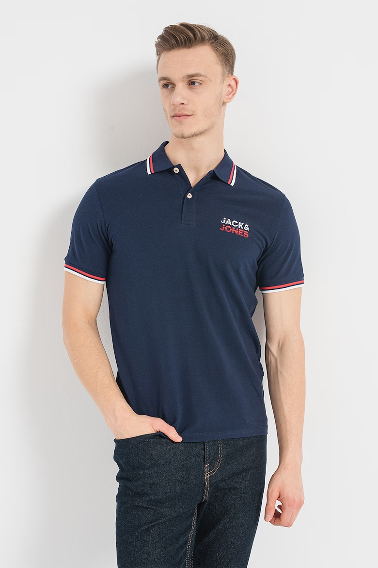 Поло JJATLAS POLO SS 12221012-Navy Blazer Jack&Jones L Темно-синій 12221012-Navy Blazer