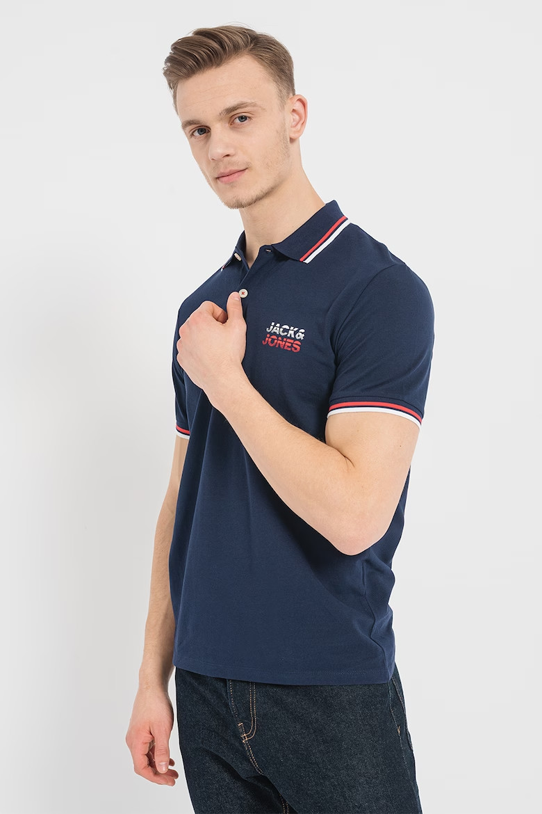 Поло JJATLAS POLO SS 12221012-Navy Blazer Jack&Jones L Темно-синій 12221012-Navy Blazer