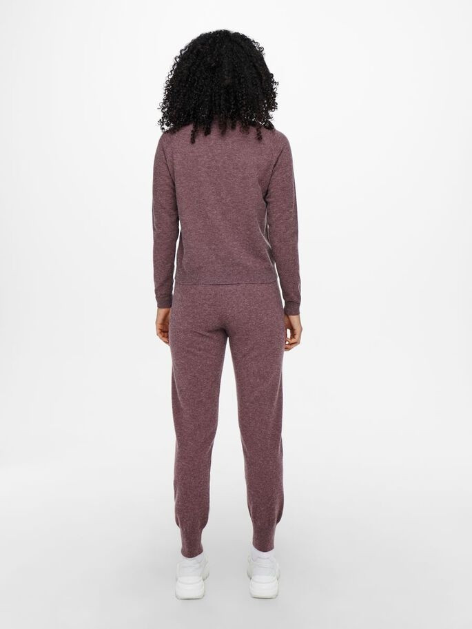 Пуловер ONLYOUNGER L/S PULLOVER KNT 15238340-Rose Brown-Detail:W. MELANGE ONLY S Бордовий 15238340-Rose Brown-Detai