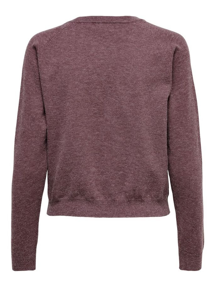 Пуловер ONLYOUNGER L/S PULLOVER KNT 15238340-Rose Brown-Detail:W. MELANGE ONLY S Бордовий 15238340-Rose Brown-Detai