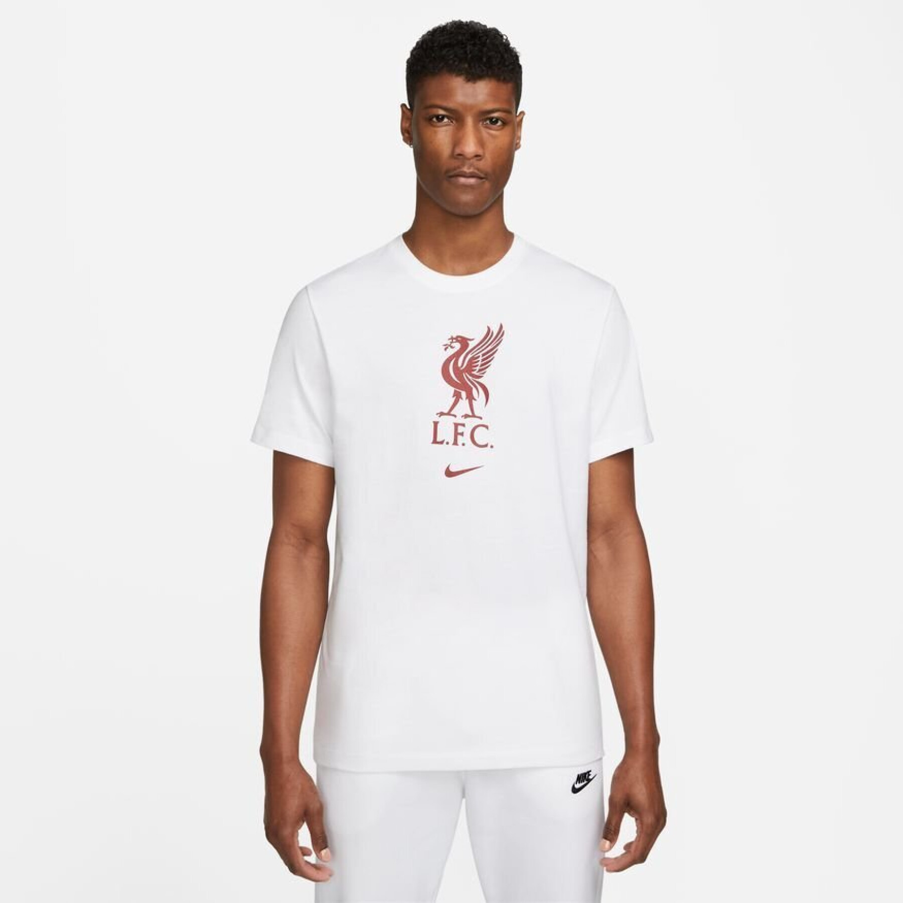 Футболка чоловіча Nike Liverpool 22/23 Crest Ss Tee White DM3482-100