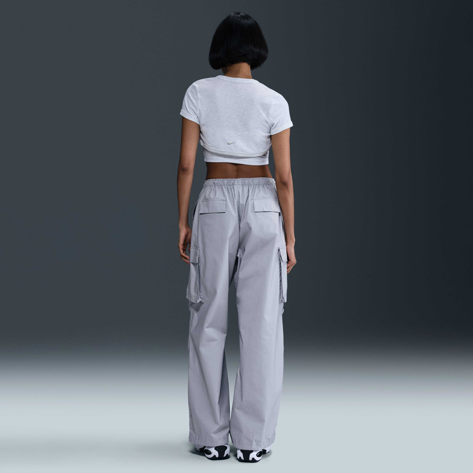 Футболка жіноча Nike Tight Cropped Mini-Rib 2-In-1 Grey HJ1299-051