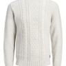 Пуловер JJCRAIG KNIT CREW NECK 12189968-Cloud Dancer Jack&Jones S Білий 12189968-CLOUD DANCER