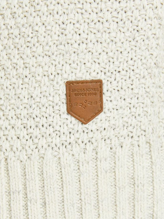 Пуловер JJCRAIG KNIT CREW NECK 12189968-Cloud Dancer Jack&Jones S Білий 12189968-CLOUD DANCER