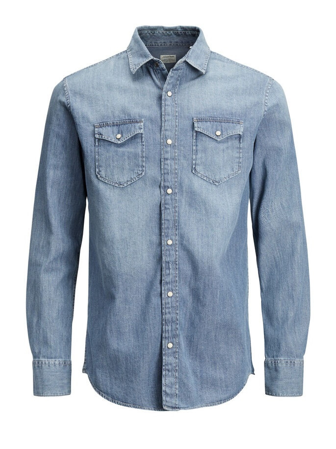 Сорочка JJESHERIDAN SHIRT L/S NOOS 12138115 Medium Blue Denim Jack&Jones L Блакитний 12138115MediumBlueDen