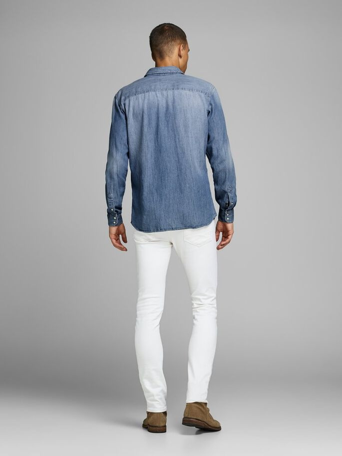 Сорочка JJESHERIDAN SHIRT L/S NOOS 12138115 Medium Blue Denim Jack&Jones L Блакитний 12138115MediumBlueDen