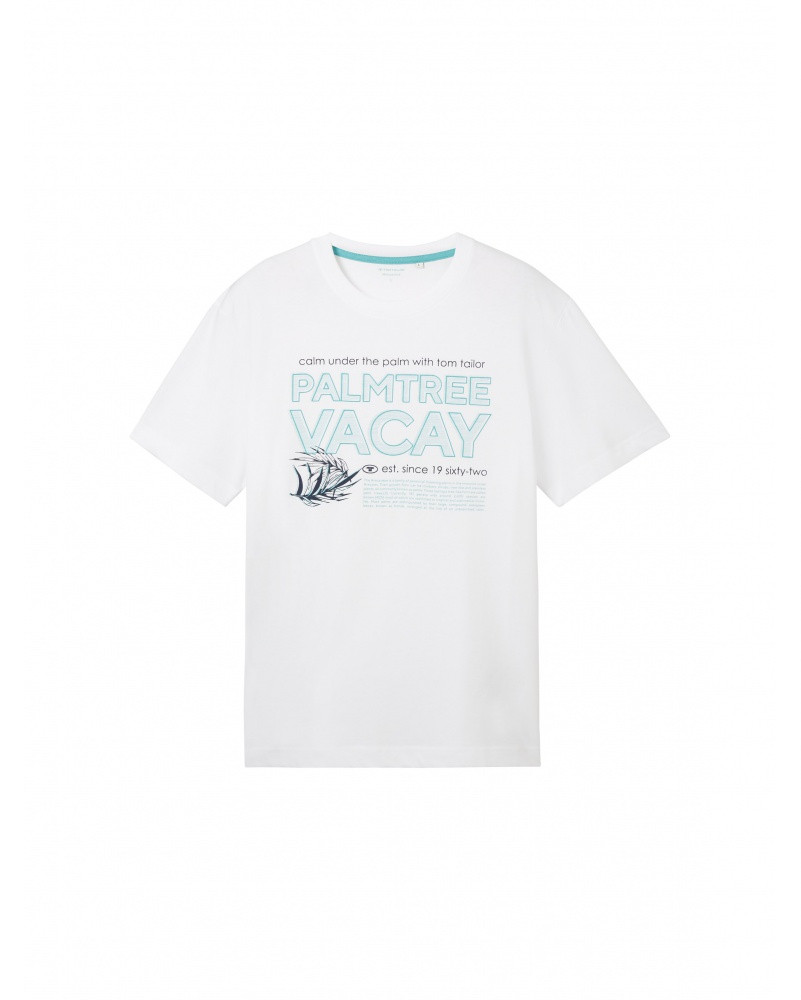 Футболка T-Shirt Summer Lagoon 1041817ХХ20000 Tom Tailor L Білий 1041817ХХ20000