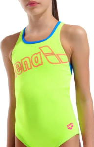 Купальник закритий для дівчат Arena LOGO SWIMSUIT SWIM PRO салатовий дитячий 128 см (010287-880) 010287-880
