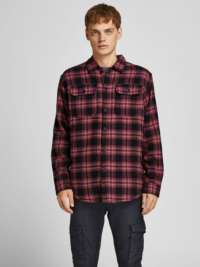 Сорочка JORWILLIAM TEDDY OVERSHIRT LS 12197075-Slate Rose-Fit:/OVERSHIRT Jack&Jones L Червоний 12197075-Slate Rose-Fit:/
